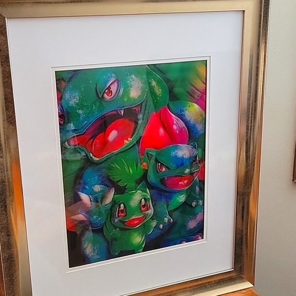 Custom Framed 3D Holographic Triple Transition Lenticular Print, Pokémon - Picture 4 of 5